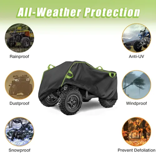 Miniatura 5 de ATV Cover for CFMOTO UFORCE 600 2020 2021 2022 2023 2024 2025, All-Weather Outdoor Protection Quad Cover with Reflective Strips, 4 Wheeler Quad Rain