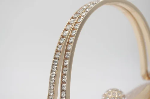 Miniatura 9 de AIZEXIN Bolsos de mano con purpurina para mujer, bolsos de noche de boda con mango de diamantes de imitación