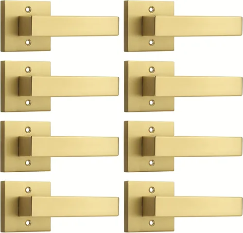 Miniatura 13 de Probrico Paquete de 2 manijas de puerta simuladas negras, manija de puerta de una sola cara para armarios, puertas francesas, juego de pomos Negro