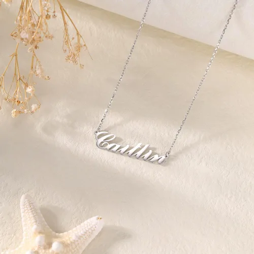 Miniatura 4 de Dreamdecor - Collar con dije, nombre personalizado, plata de ley, regalo de joyería para mujer