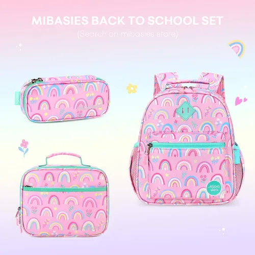 Miniatura 8 de mibasies Mochila escolar para niñas y niños, mochila escolar para preescolar y primaria.., Arco iris, Mochilas Daypack