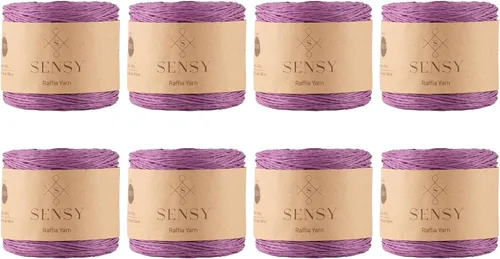 Miniatura 32 de Sensy Premium - Hilo de rafia multicolor (185 yardas, 100% papel, 400)