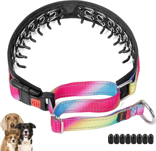 Miniatura 8 de Mayerzon Martingala - Collar de púa para perro sin tirones, collar personalizado con patrones geométricos para perros grandes, medianos y pequeños
