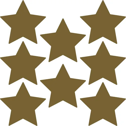 Miniatura 33 de LiteMark Durable Stars, calcomanía roja brillante de 5.5 pulgadas, uso en hormigón liso, azulejos, vidrio, paquete de 8 estrellas Rojo