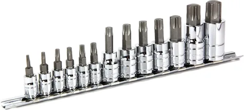 Miniatura 7 de Powerbuilt 640049 - Juego de 6 llaves de vaso Torx de 1/4 pulgadas, T10 T15 T20 T25 T27 T30, brocas S2 y enchufes de cromo-vanadio, estante