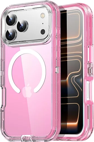 Miniatura 9 de AICase Funda transparente para iPhone 16e/13/iPhone 14, compatible con MagSafe 3 en 1, resistente protección contra caídas, cuerpo completo, a