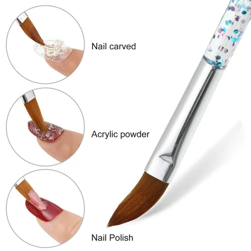 Miniatura 5 de Mudder Juego de 10 pinceles para arte de uñas, pinceles para delineadores de uñas finas para tallar en gel, pintura, limpieza, dibujo, acrílico