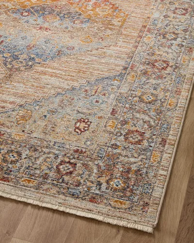 Miniatura 8 de Loloi II Sorrento Collection SOR-06 Multi/Sunset 7'-10" x 7'-10" - Alfombra decorativa redonda Multi / Atardecer