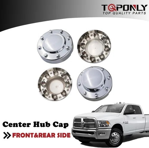 Miniatura 2 de TQPONLY Tapa central cromada de doble rueda Compatible con accesorios Dodge Ram 3500 2011-2018 Llanta de aleación de 1 tonelada DRW 8 Lug 10