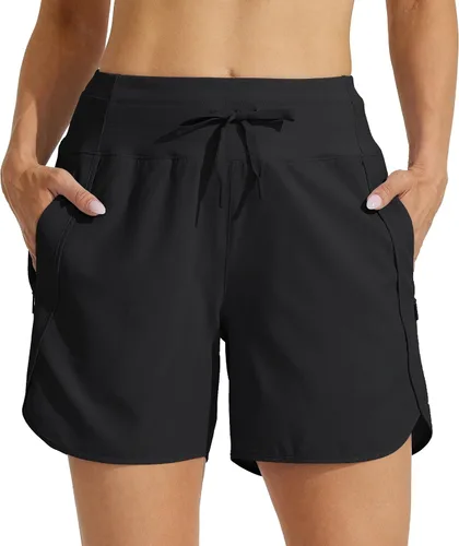 Miniatura 4 de Willit - Pantalones cortos deportivos de mujer para correr, 5 pulgadas, de secado rápido, para entrenamiento, senderismo, cintura alta, activos