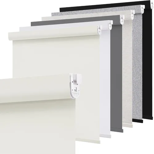 Miniatura 18 de SUNOFF Persianas Enrollables Opacas Inalámbricas para Ventanas de Parada Libre, Bajar Oscurecimiento de Habitación con Cenefa, Persianas de Tela