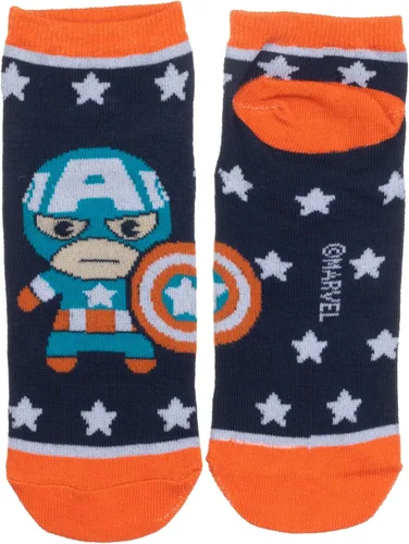 Miniatura 2 de Marvel Comics The Avengers Chibi - Paquete de 6 calcetines tobilleros para mujer Negro M