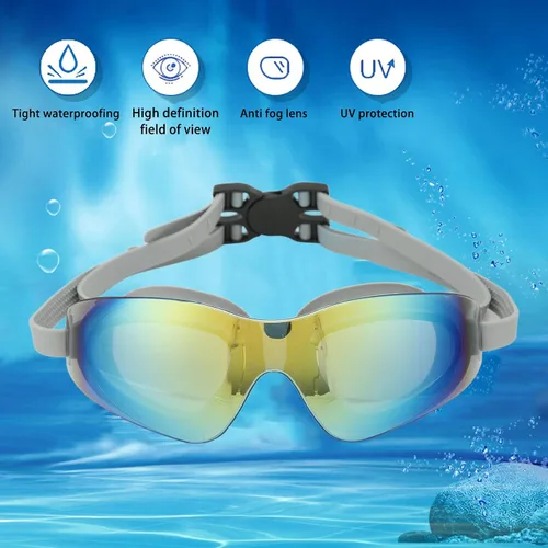 Miniatura 5 de GLOGLOW Gafas de natación, gafas de natación de gran angular para natatorio Gray