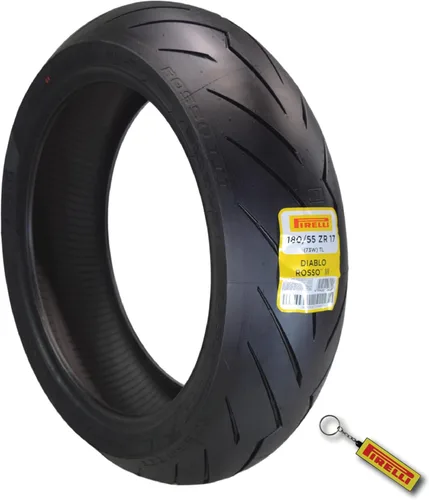 Miniatura 28 de Pirelli Diablo Rosso III 110/70ZR17 54W - Neumático delantero de motocicleta de alto rendimiento, duradero y confiable para bicicletas deportivas