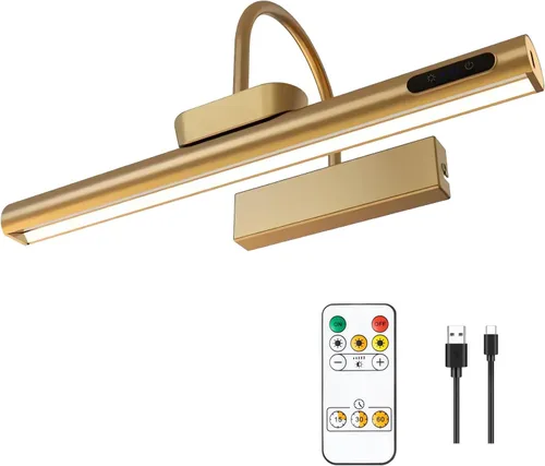 Miniatura 8 de LYTARA Luz para cuadros inalámbrica regulable con controlador y temporizador, aplique de pared con batería recargable para cuadros de pared