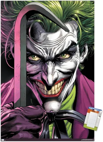 Miniatura 13 de Trends International DC Comics The Joker - Póster de pared con barra de palanca, 22.4 pulgadas de largo x 14.7 pulgadas, versión enmarcada en blanco