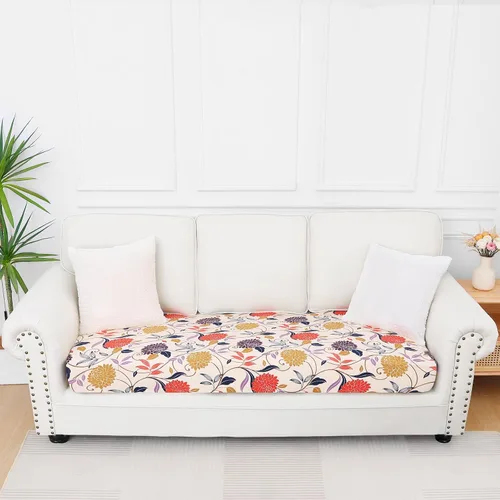 Miniatura 39 de Smiry Fundas de cojín de sofá estampadas, fundas elásticas suaves para sofá, fundas de sofá lavables antideslizantes, protector de muebles para Beige