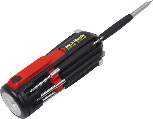 Apollo Tools Original Mr. 7-Hands, Herramienta de mano con destornillador múltiple, destornillador patentado todo en uno, 8 destornilladores en 1