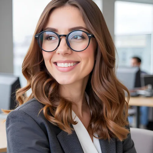 Miniatura 2 de HJSTES Gafas de Luz Azul Vintage para Mujeres y Hombres Redondas que Bloquean la Luz Azul con Marco Grueso TR90