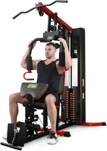 Miniatura 9 de Fitvids Home Gym Equipment, Multifunctional Full Body Workout Weight Machine Station with Weight Stack, All in One Exercise Equipment with Pulley
