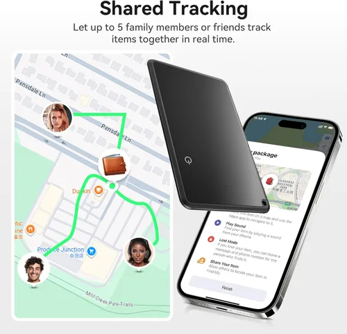 Miniatura 8 de Air-Tag - Paquete de 2 tarjetas de seguimiento de cartera [certificado Apple MFi] (solo iOS), rastreadores de aire para Find My - Buscador de llaves