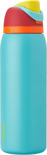 Miniatura 54 de Owala FreeSip - Botella de agua aislada de acero inoxidable con popote, botella de agua deportiva sin BPA, ideal para viajes, 32 onzas, verde putting