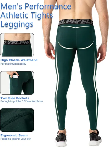 Miniatura 93 de SPVISE Pantalones de compresión para hombre, leggings para deportes, gimnasio, mallas atléticas frescas y secas, capa base para correr, fútbol