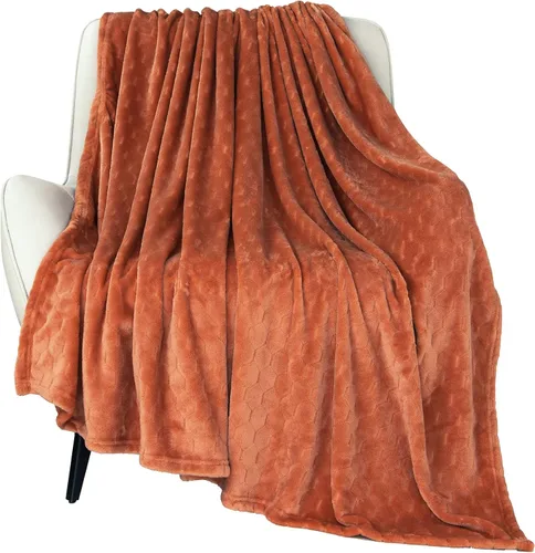 Miniatura 8 de TOONOW - Manta decorativa de vellón, supersuave, afelpada, cómoda y mullida, con patrón geométrico, franela de microfibra, para sillón, cama y sofá
