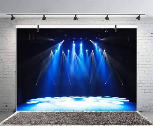 Miniatura 3 de Yeele Fondo de concierto de escenario gratuito de 15 x 10 pies, espectáculo nocturno, discotecas, fiestas, clubes, luces de fondo para fotografía