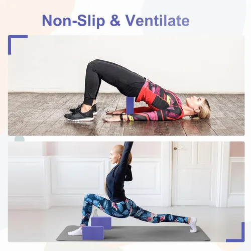 Miniatura 4 de 2 Pack Yoga Block, Premuim EVA Foam Block, Durable Non-slip Exersice Block for Yoga, Pilates, General Fitness, Stretching, Toning Workouts and
