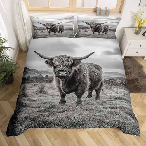 Miniatura 14 de Erosebridal Funda de edredón de leopardo, guepardo, funda de edredón de animales de sabana africana, juego de ropa de cama con estampado de leopardo