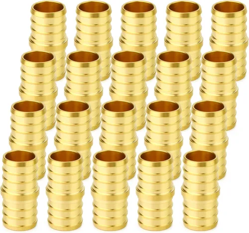 Miniatura 25 de GASHER 10 piezas sin plomo latón 1 "acoplamiento Pex, accesorios Pex de 1 pulgada para tubería Pex