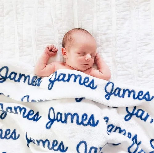 Miniatura 8 de Manta de nombre personalizada para bebé niña niños y adultos con nombre, personalizado con nombre del bebé, manta personalizada para niños. Regalo