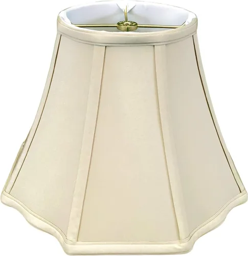 Miniatura 10 de Royal Designs, Inc. BSO-701-18EG Pantalla de lámpara básica de esquina exterior festoneada con base acampanada, 10 x 18 x 13, cáscara de huevo