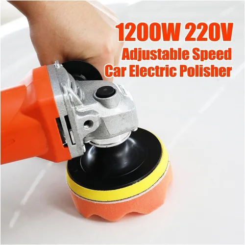 Miniatura 4 de Máquinas pulidoras eléctricas de 1200 W, pulidora eléctrica de 8000 rpm, velocidad ajustable, máquina pulidora de cera para automóvil, muebles