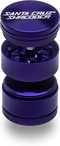 Miniatura 3 de Santa Cruz Shredder Molinillo de hierbas de metal con parte superior moleteada para un agarre más fuerte, 3 piezas, pequeño de 1.7 pulgadas (verde)