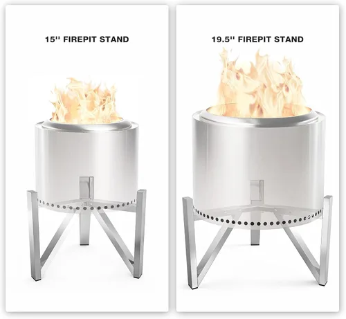Miniatura 3 de Onlyfire - Soporte para fogata de acero inoxidable para estufa individual de 15 pulgadas y fogata de 19.5 pulgadas, accesorio para fogatas al aire