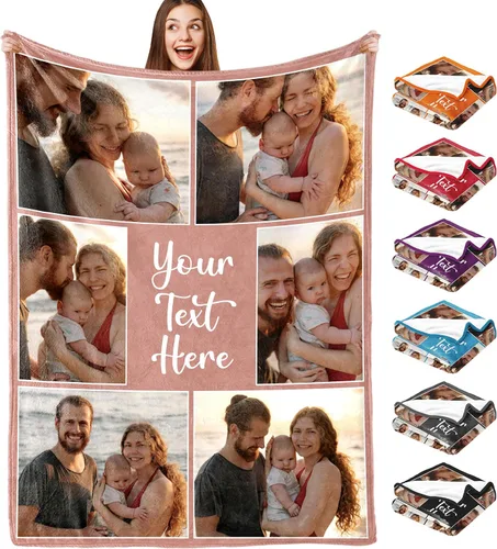 Miniatura 11 de Yofair Manta para el Día de la Madre, regalos para mamá, manta personalizada con imagen, manta personalizada para el Día de la Madre, regalos de 8