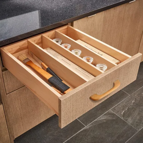 Miniatura 5 de Uenhoy 10 tiradores de madera natural para armarios y cajones de cocina, 5 pulgadas de largo, 3-3/4 pulgadas de espacio entre agujeros