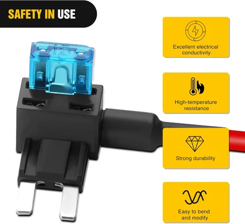 Miniatura 9 de Nilight 24 piezas 12 V Fusible para coche, juego de fusibles de añadir a un circuito, portafusibles estándar Mini Micro2 y fusibles de perfil bajo