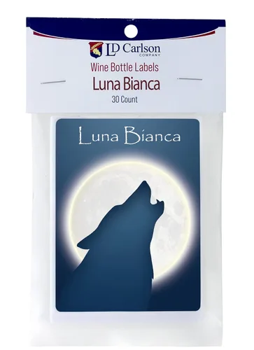 home brew ohio hozq8 – 765 – luna Bianca vino etiquetas, multicolor