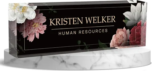 Miniatura 29 de Placa de nombre de escritorio personalizada, placa de identificación acrílica personalizada para decoración de escritorios, regalos de Al profesor