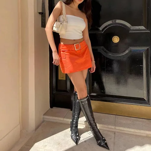 Miniatura 6 de Dsevht Botas altas hasta la rodilla negras de aguja para mujer, botas de tacón alto de moda con cremallera