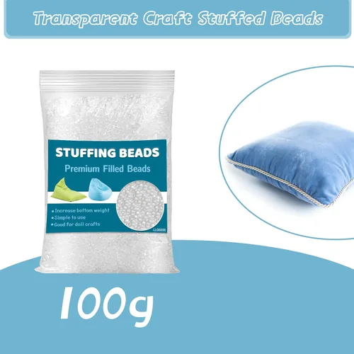 Miniatura 2 de Jmuiiu Cuentas de relleno prémium de 3.52 onzas, relleno para animales de peluche, cuentas rellenas con peso, bolitas de polietileno para bolsas