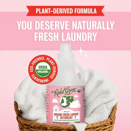 Miniatura 2 de Rebel Green Detergente orgánico para ropa – Jabón natural para ropa – Detergente líquido para ropa con taza dispensadora – Detergente suave