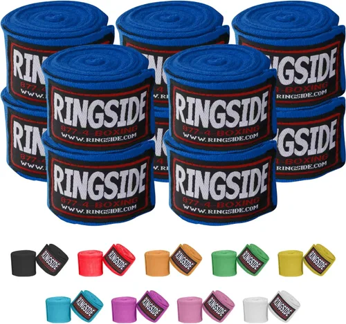 Miniatura 6 de Ringside Mexican Style Boxing Hand Wraps (Pairs) - 180" Semi-Elastic Cotton Blend Wrist Support with Thumb Loop for MMA, Muay Thai, Kickboxing