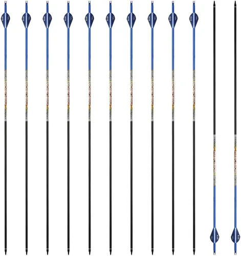 Miniatura 11 de Flechas de caza ST0.006 de 30/32 pulgadas para arco compuesto y recurvo, flechas de objetivo de tiro con arco 100% carbono con puntas extraíbles