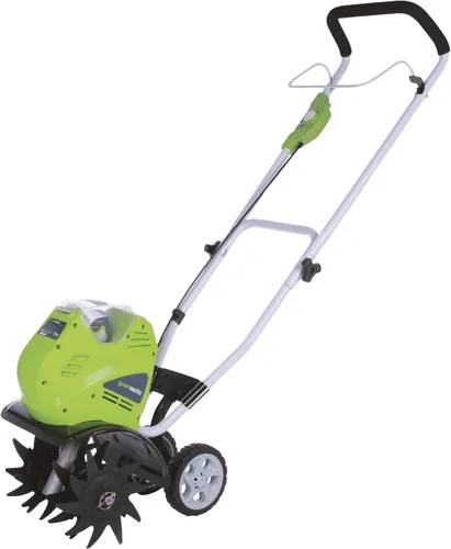 Greenworks - Labrador inalámbrico de 40 V y 10 pulgadas + cultivador, incluye batería de 4.0 Ah y cargador, verde