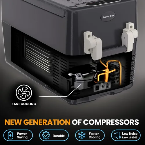 Miniatura 3 de TROPOW Refrigerador de 12 voltios, enfriador eléctrico portátil de 32QT (30L), congelador portátil de 12V/24V DC 110-240V AC, refrigerador de 12V