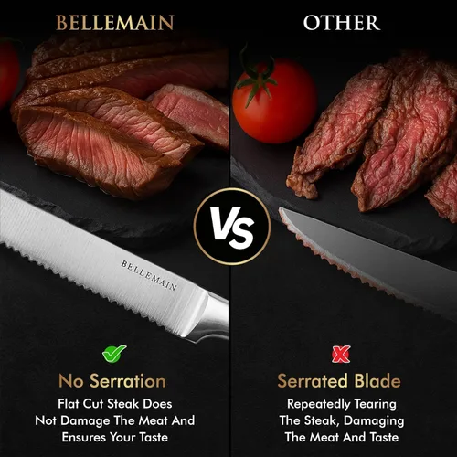 Miniatura 7 de Bellemain - set de cuchillos para carne de acero inoxidable, 4 piezas